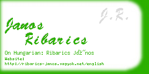 janos ribarics business card